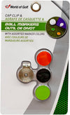 Marca JEF World of Golf Cap Clip w/3 Ball Markers