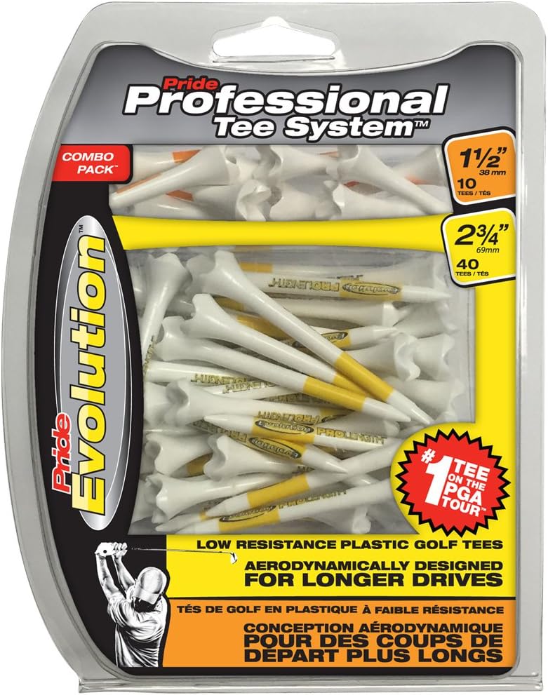 Tee Pride Sports PTS Evolution Plastic Golf Tees Combo Pack