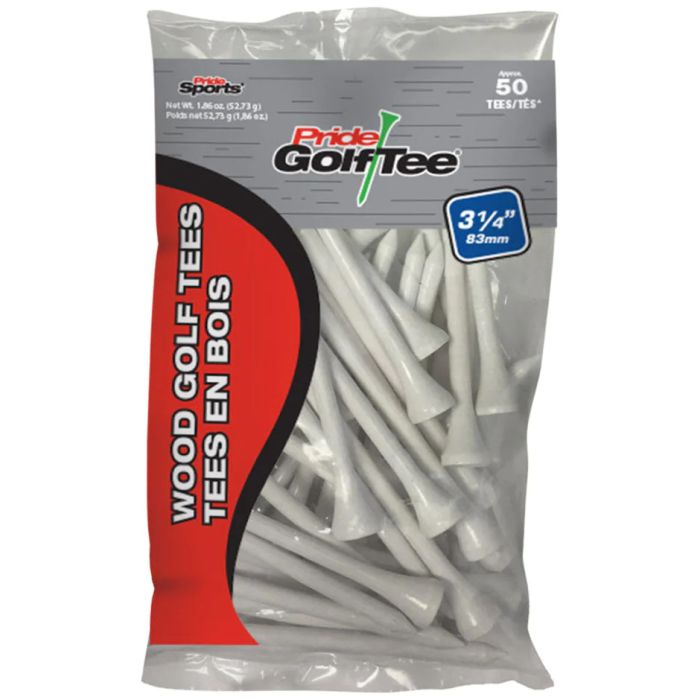 Tee Pride Sports Deluxe Wood Tee White