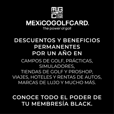 BLACK - Membresía Anual para Caballeros de Mexico Golf Card