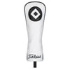 Headcover Titleist White & Black Leather Fairway Headcover