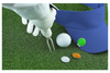 Reparador Divot JEF World of Golf Divot Tool & Cap Clip w/3 Ball Markers